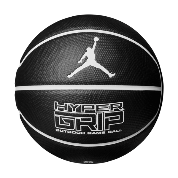 Jordan Hyper Grip 4P Outdoor Basketball - Size 7 - Black/Triple White