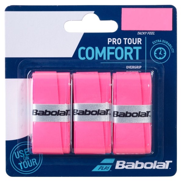 Babolat Pro Tour Tennis Overgrip - 3 Pack - Pink