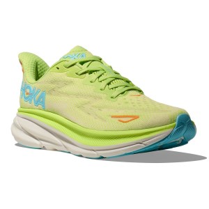 Hoka Clifton 9 - Womens Running Shoes - Lettuce/Solar Flare