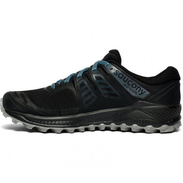 Saucony Peregrine ISO - Mens Trail Running Shoes - Black/Grey