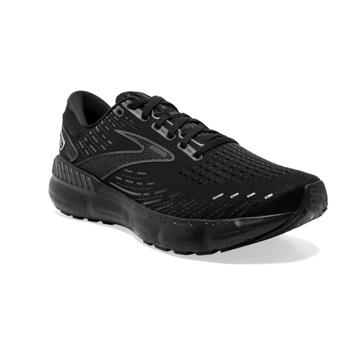 Brooks Glycerin GTS 20 - Mens Running Shoes - Triple Black/Ebony ...