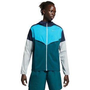 Nike Windrunner Mens Running Jacket - Obsidian/Dark Teal Green/Reflective Silver
