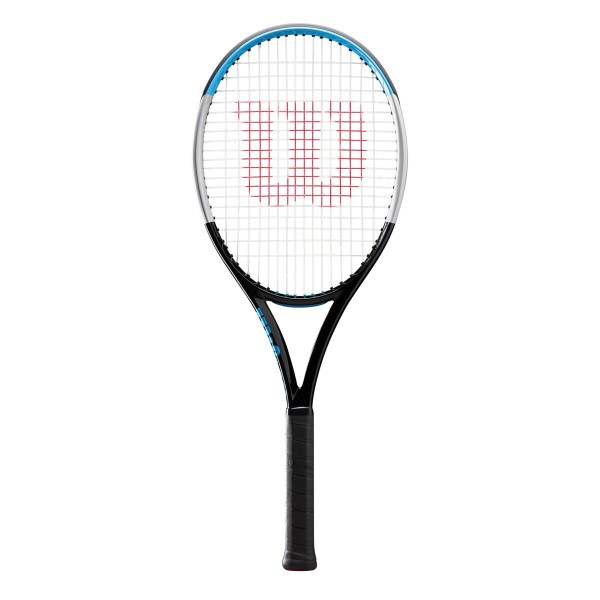 Wilson Ultra 100 v3 Tennis Racquet - Black/Silver/Blue