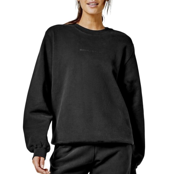 Running Bare Legacy Crew Womens Sweatshirt - Black
