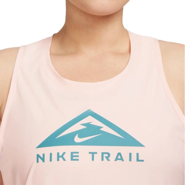 Nike Dri-Fit Womens Trail Running Tank Top - Pink Bloom/Mineral Teal