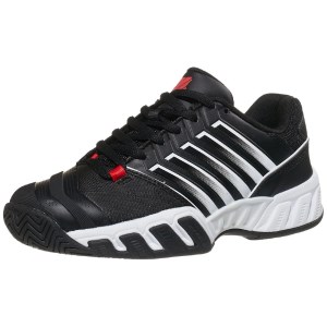 K-Swiss Bigshot Light 4 Kids Tennis Shoes - Black/White/Poppy Red