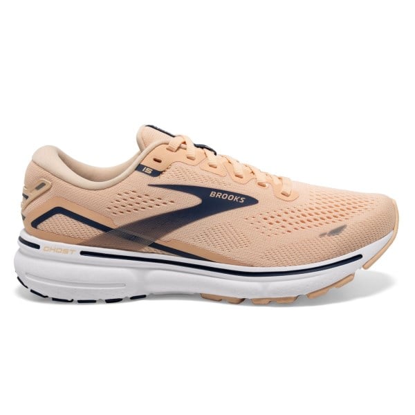 Brooks Ghost 15 - Womens Running Shoes - Apricot/Estate Blue/White ...