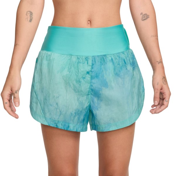 Nike Repel Mid-Rise 3 Inch Brief-Lined Womens Trail Running Shorts - Green Frost