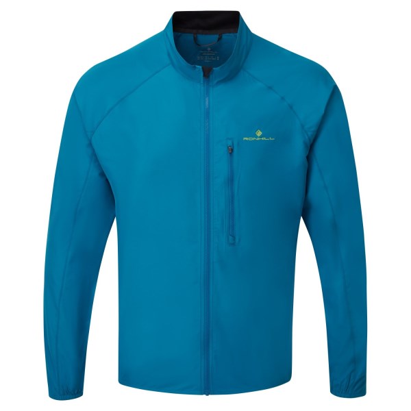 Ronhill Core Mens Running Jacket - Prussian Blue/Acid Lime