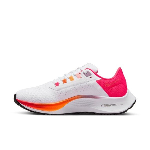 Nike Air Zoom Pegasus 38 - Womens Running Shoes - White/Metallic Gold/Siren Red