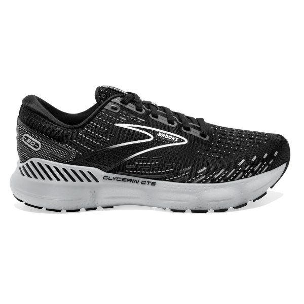 Brooks Glycerin GTS 20 - Womens Running Shoes - Black/White/Alloy
