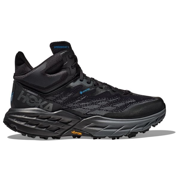 Hoka Speedgoat 5 Mid GTX - Mens Hiking Boots - Black/Black