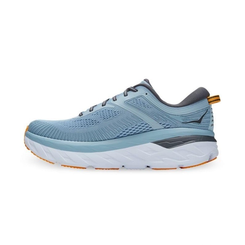 Hoka Bondi 7 - Mens Running Shoes - Blue Fog/Castlerock | Sportitude