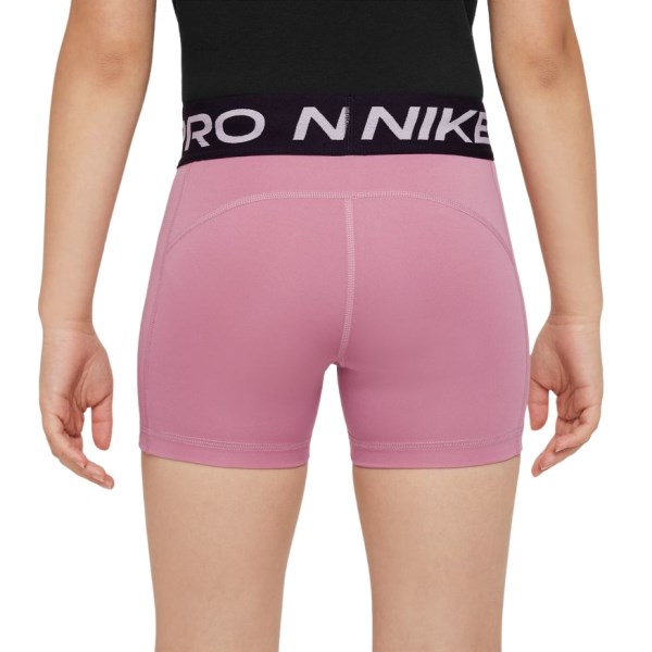 Nike Pro Kids Girls Training Shorts - Elemental Pink/White