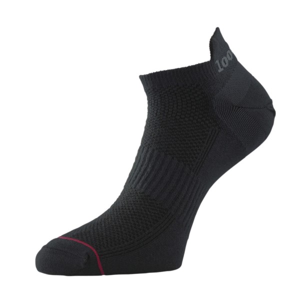 1000 Mile Ultimate Tactel Trainer Mens Sports Socks - Double Layer, Anti Blister - Black