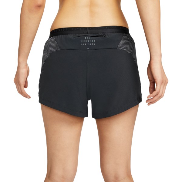 Nike Run Division Tempo Luxe 3 Inch Womens Running Shorts - Black/Reflective Silver