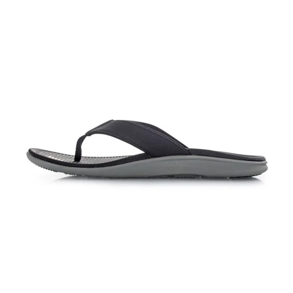 Lightfeet ReCharge Mens Recovery Thongs - Black/Charcoal