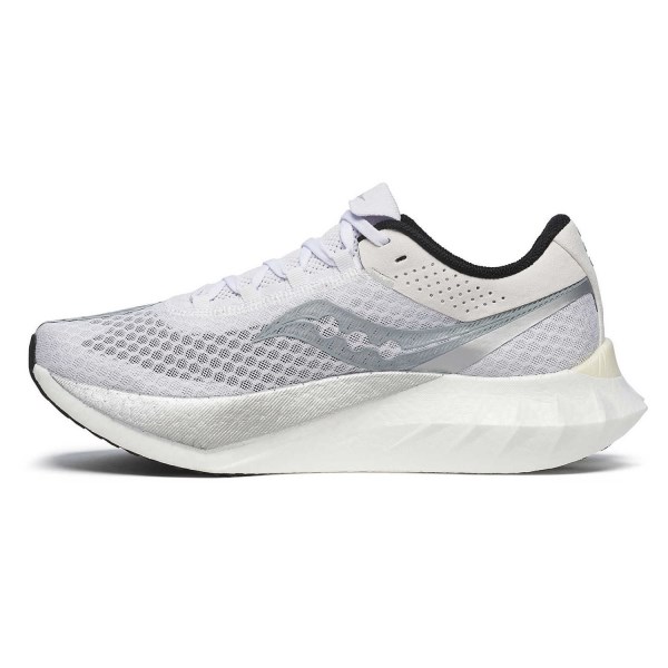 Saucony Endorphin Pro 4 - Mens Road Racing Shoes - White/Silver