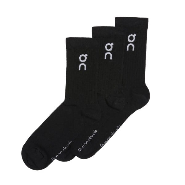 On Everyday Logo Socks - 3 Pack - Black