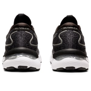 Asics Gel Nimbus 24 - Womens Running Shoes - Black/Pure Silver