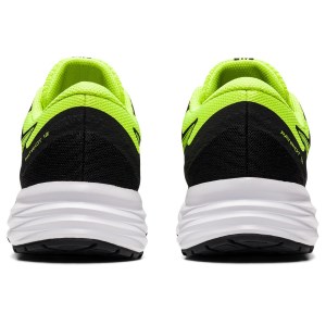 Asics Patriot 12 GS - Kids Running Shoes - Black/Hazard Green