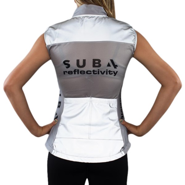 Sub4 360 Reflective Womens Cycling Vest/Gilet - Silver Reflective