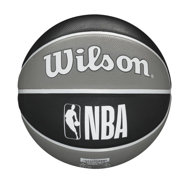 Wilson Brooklyn Nets NBA Team Tribute Outdoor Basketball - Size 7 - Grey/Black