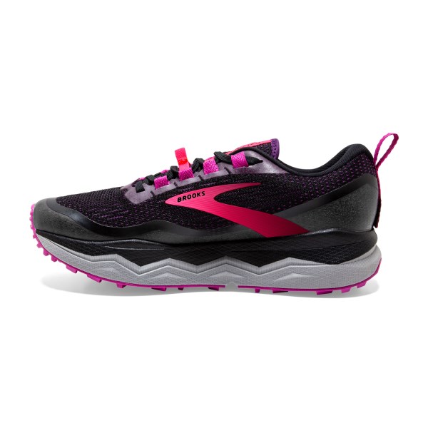 Brooks Caldera 5 - Womens Trail Running Shoes - Black/Fuchsia/Purple