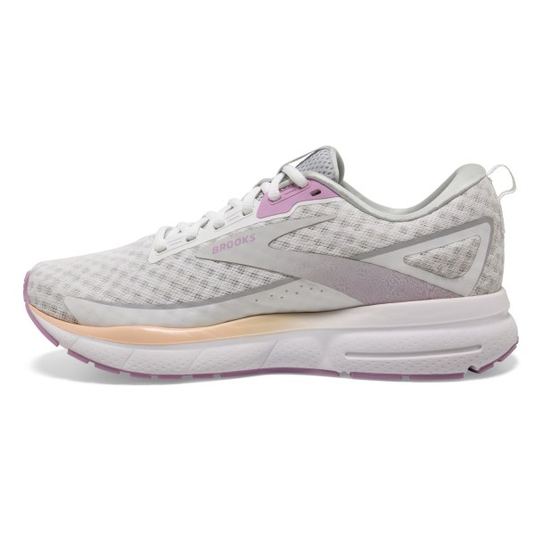 Brooks Trace 3 - Womens Running Shoes - White/Orchid/Apricot