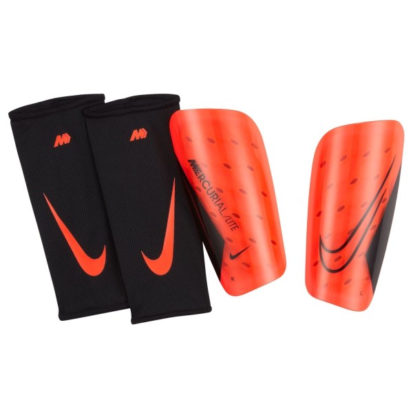 Nike Mercurial Lite Soccer Shin Guards - Bright Crimson/Black