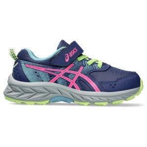 Asics Gel Venture 9 PS - Kids Trail Running Shoes - Deep Ocean/Hot Pink