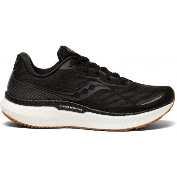 Saucony Triumph 19 - Womens Running Shoes - Black/Gum
