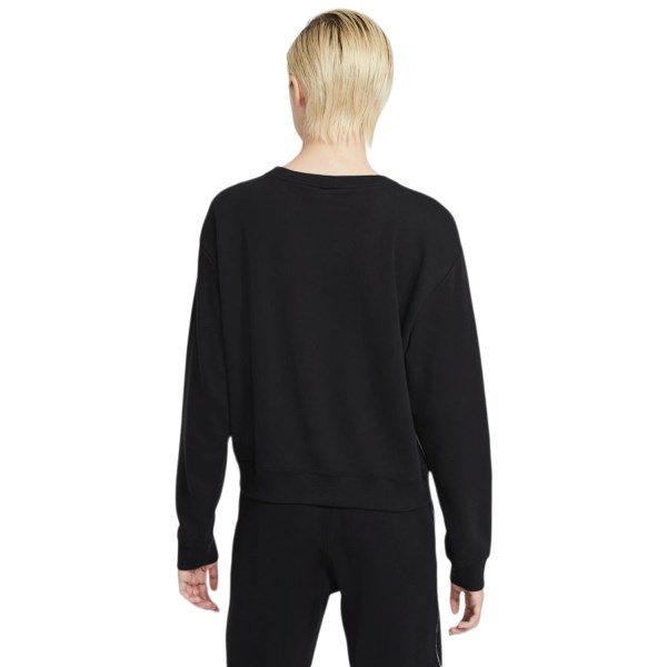 Nike Sportswear Heritage Crew Womens Sweatshirt - Black/Grey Heather/White