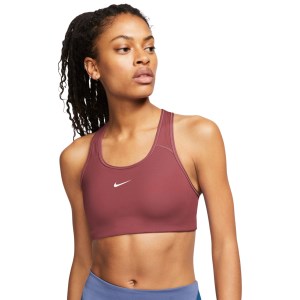 Nike Swoosh Womens Sports Bra - Canyon Rust/White