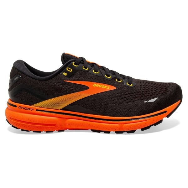 Brooks Ghost 15 - Mens Running Shoes - Black/Yellow/Red