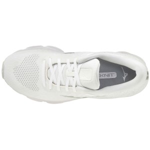 Mizuno Wave Inspire 16 Waveknit - Womens Running Shoes - White/Silver/Glacier Grey