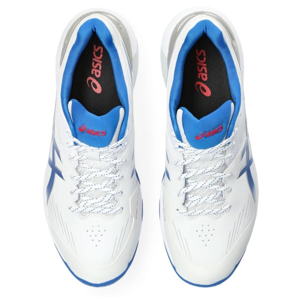 Asics 350 Not Out FF - Mens Cricket Shoes - White/Tuna Blue