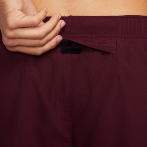 Nike Dri-Fit Challenger 5 Inch Brief-Lined Mens Running Shorts - Night Maroon/Reflective Silver