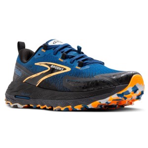 Brooks Cascadia 18 - Mens Trail Running Shoes - Blue Sapphire/Black/Org