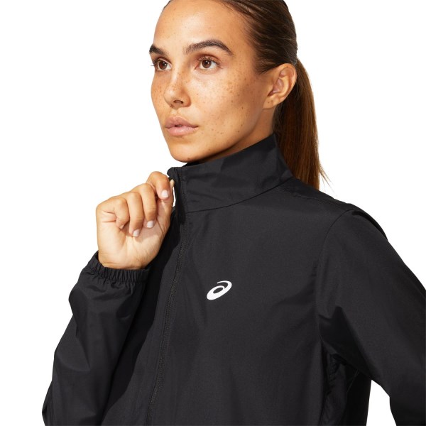 Asics Silver Womens Running Jacket - Performance Black