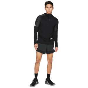 Nike Dri-Fit Element Half Zip Mens Trail Running Top - Black/Dark Smoke Grey/White