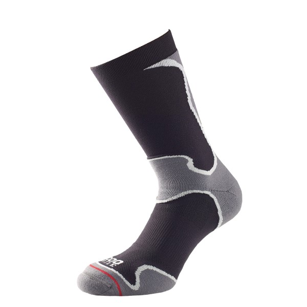 1000 Mile Fusion Mens Sports Socks - Double Layer, Anti Blister - Black/Grey