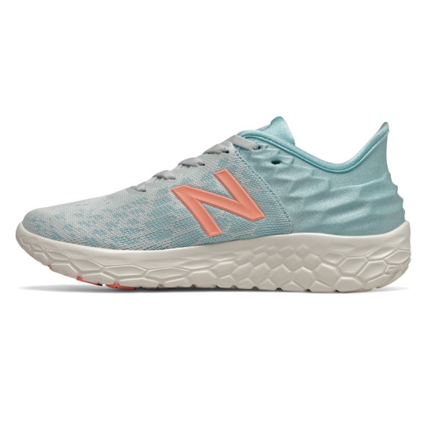 New Balance Fresh Foam Beacon v2 - Womens Running Shoes - Camden Fog/Newport Blue/Ginger Pink