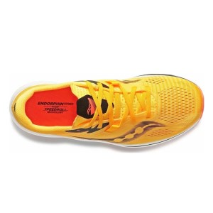 Saucony Endorphin Pro 2 - Mens Road Racing Shoes - Vizi Gold/Vizi Red