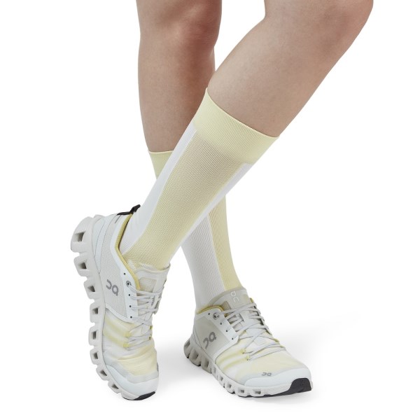 On Womens Running High Socks - Limelight/Ice