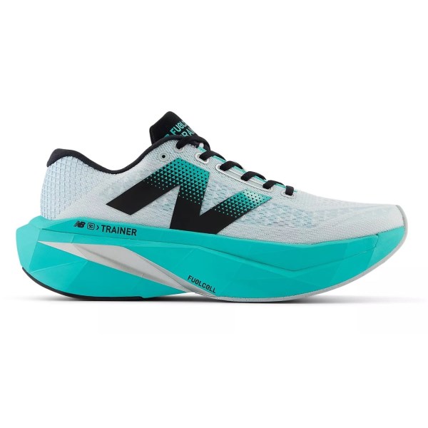 New Balance Fuelcell SuperComp Trainer v3 - Mens Running Shoes - White/Cyber Jade