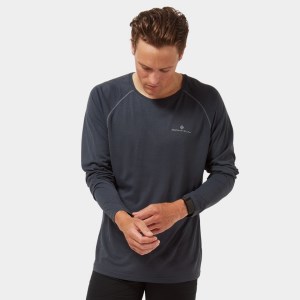 Ronhill Core Mens Long Sleeve Running T-Shirt - Charcoal Marl