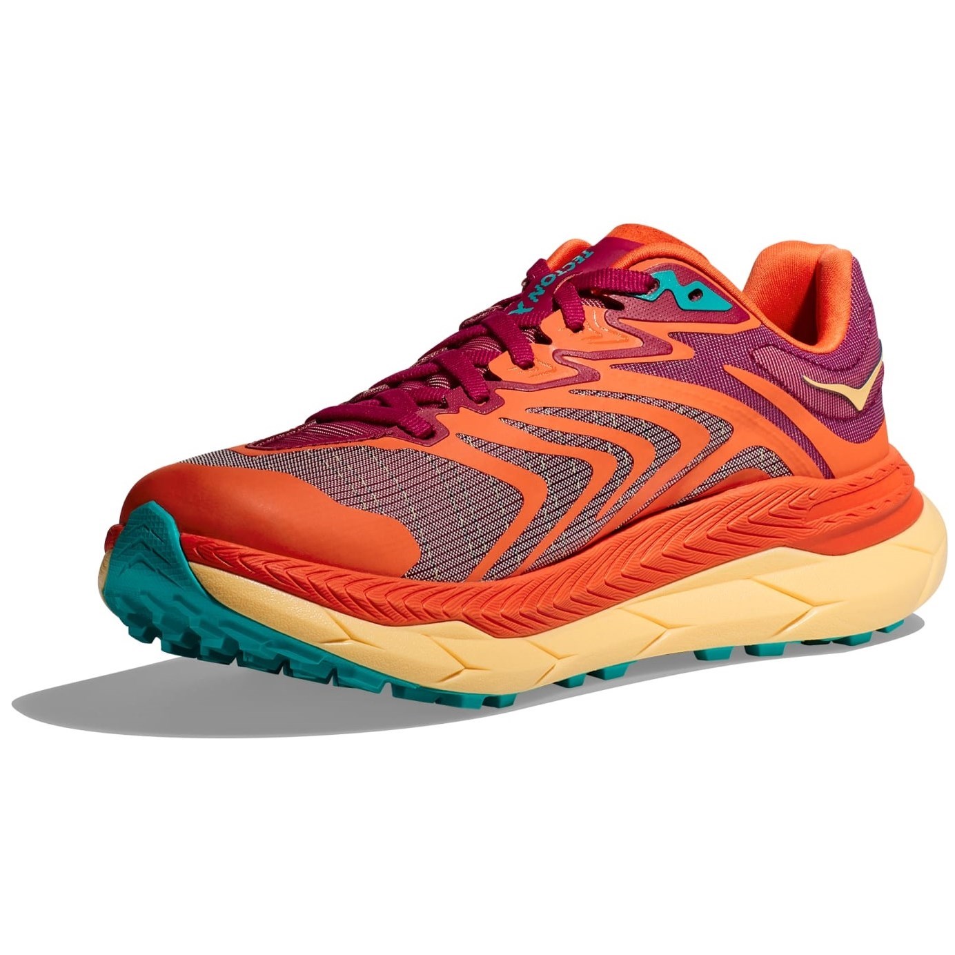 Hoka Tecton X 2 - Mens Trail Running Shoes - Cherries Jubilee/Flame ...