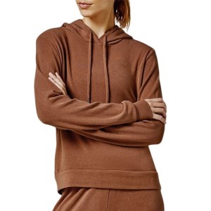 Running Bare All The Feels Pullover Womens Hoodie - Toffee