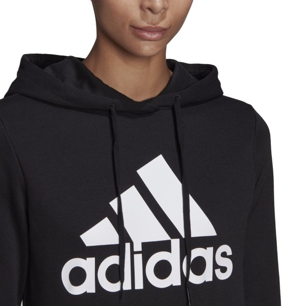 Adidas Essentials Relaxed Logo Womens Hoodie - Black/White